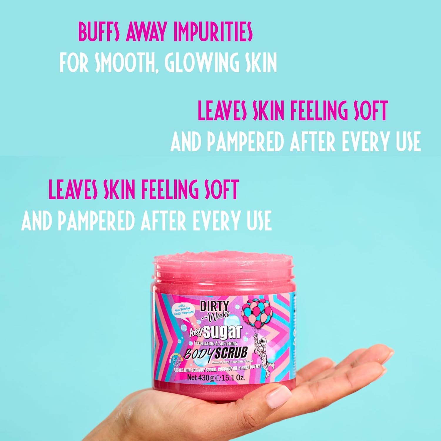 Dirty Works Hey Sugar Exfoliating And Softening Body Scrub 430g
