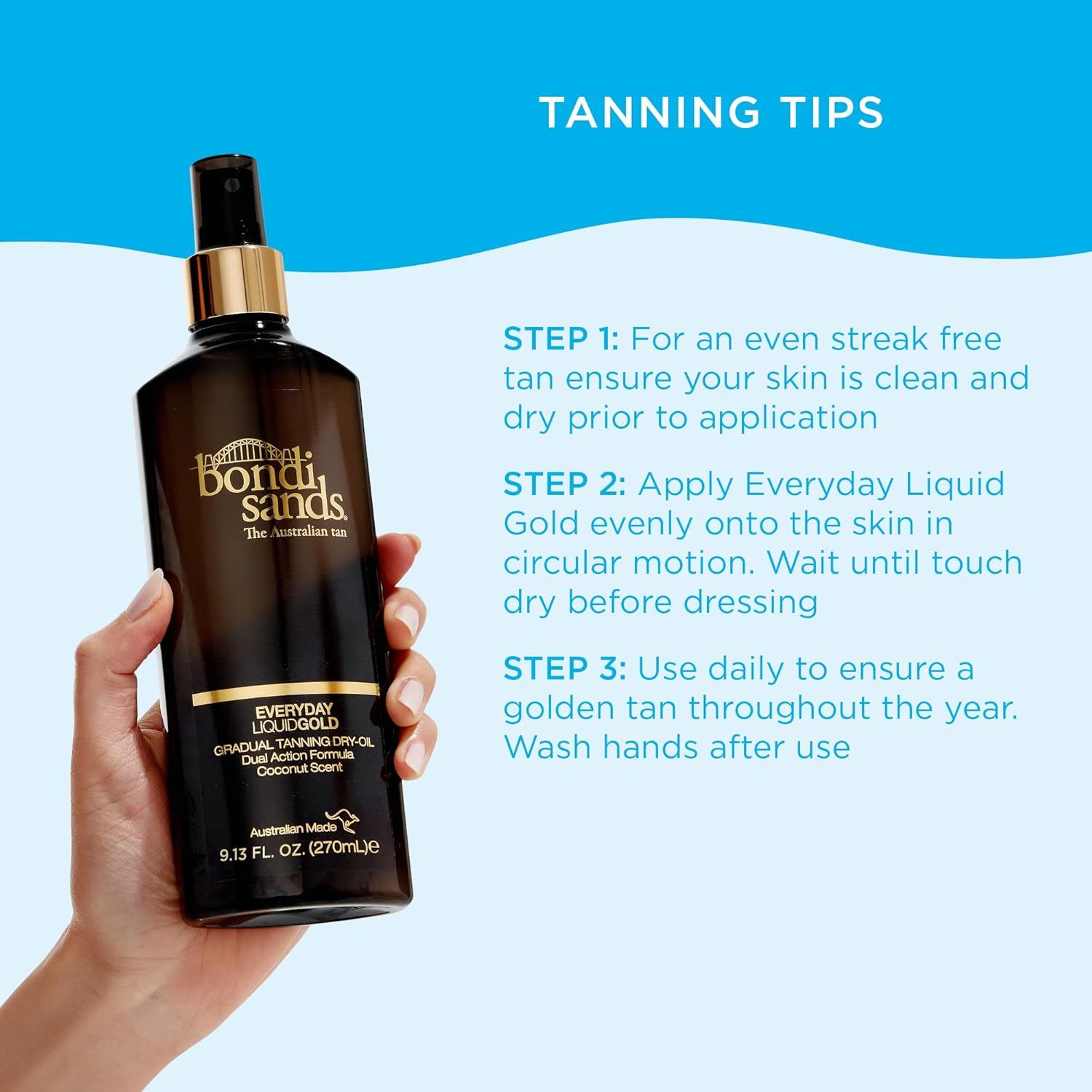 Bondi Sands Gradual Tanning Liquid Gold Oil 270ml - Afro Hair Boutique