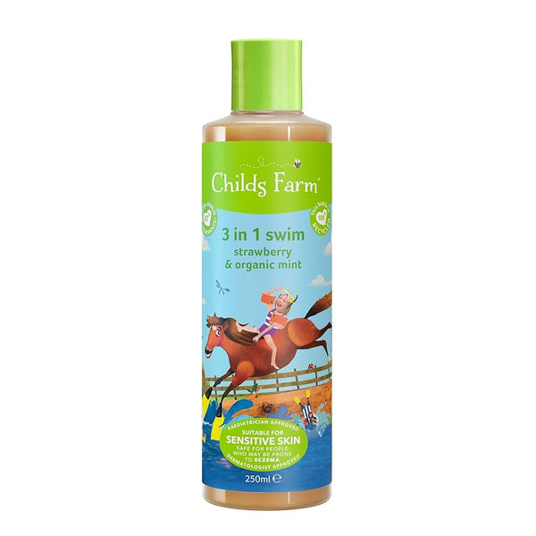 Childs Farm Strawberry And Mint 3 In 1 Swim Wash 250ml - Afro Hair Boutique