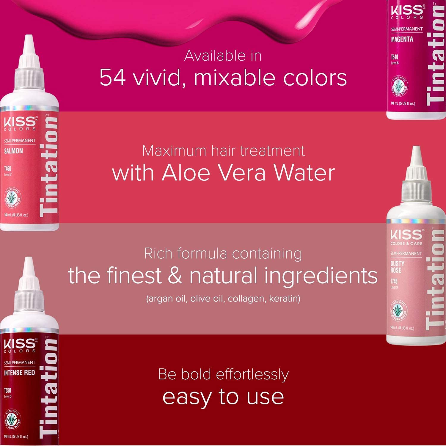 Kiss Products Kiss Colors Tintation Semi Permanent T465 Neon Peach 148ml