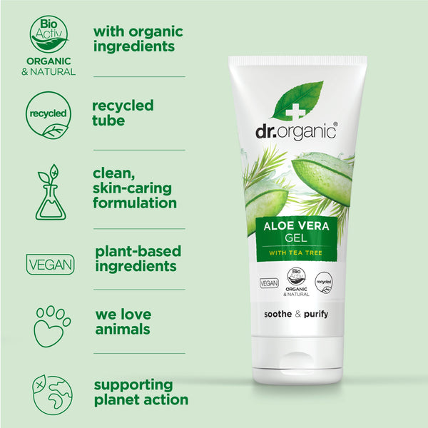 Dr Organic Bioactive Skincare Organic Aloe Vera Gel With Tea Tree And Arnica