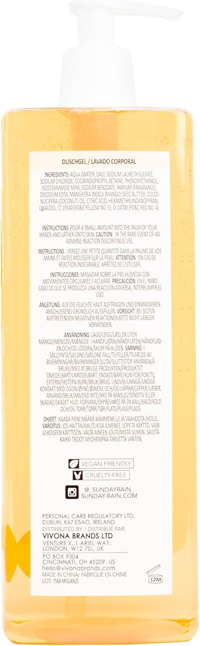 Sunday Rain Mango And Coconut Body Wash 640ml