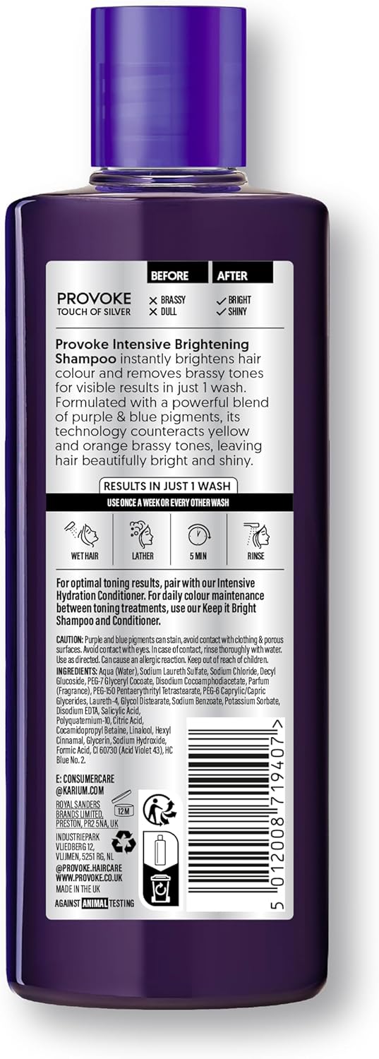 Keyline Pro Voke Touch Of Silver Intensive Brightening Shampoo 200ml / 400ml - Afro Hair Boutique