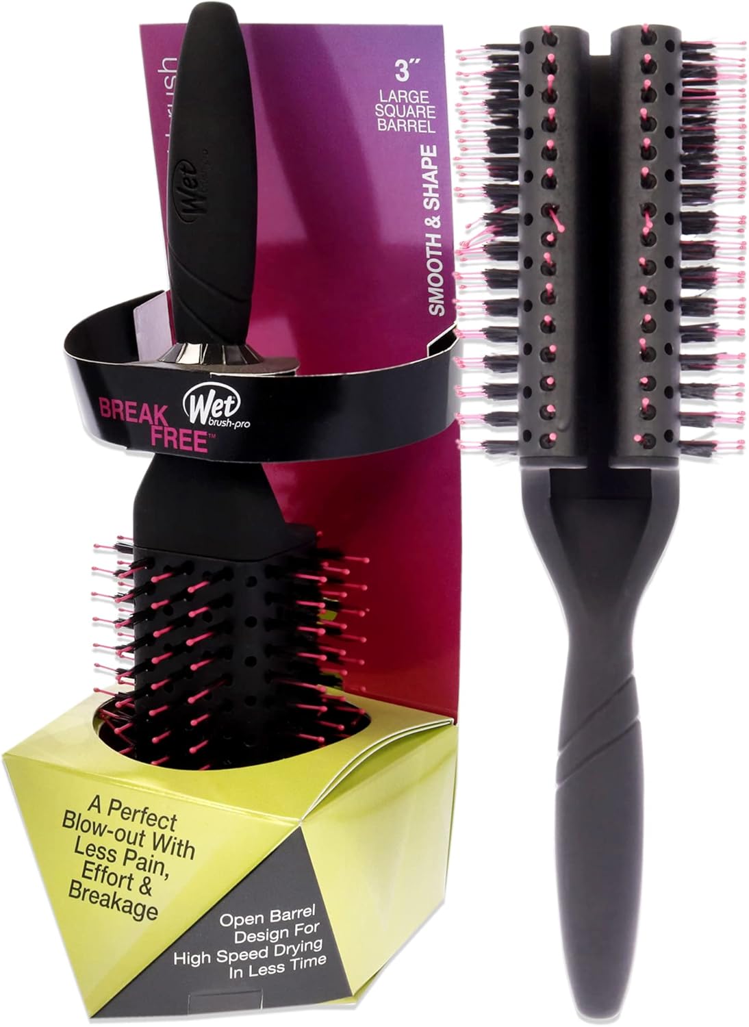 Wet Brush Pro Smooth And Shape Round Brush Large Square Barrel