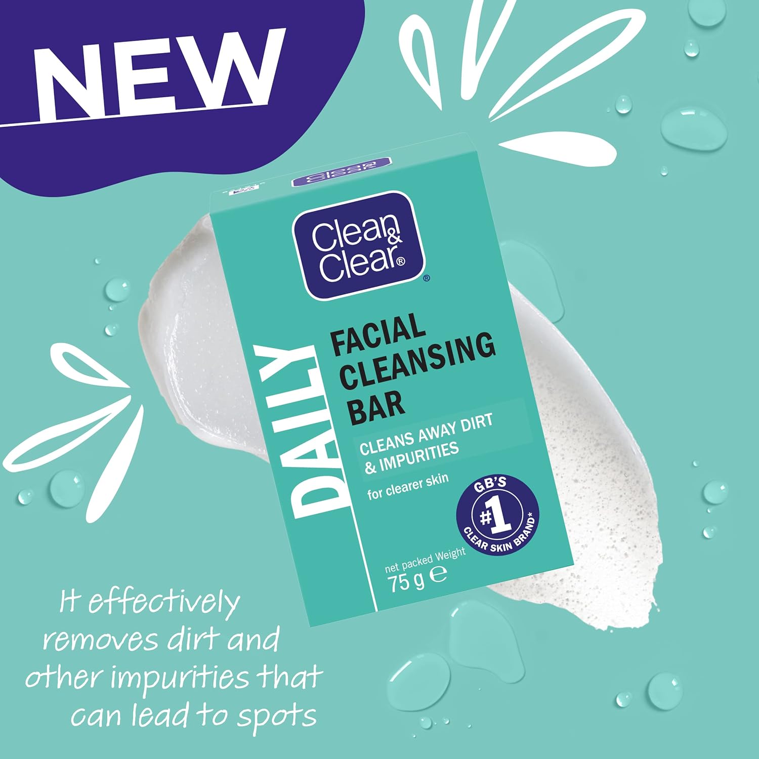 Johnson And Johnson Clean & Clear Facial Cleansing Bar 75g