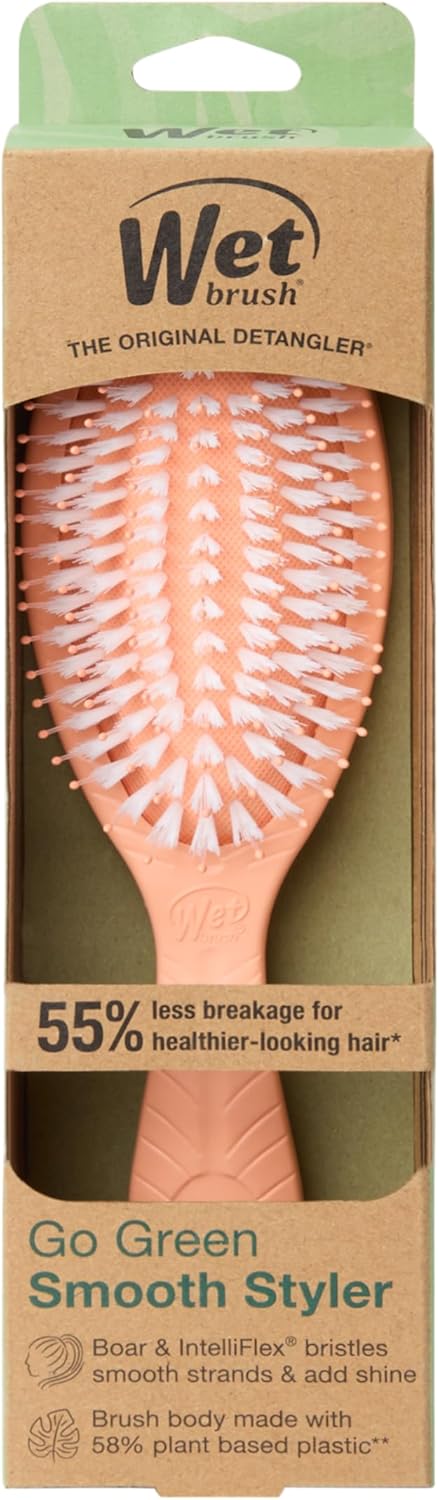 Wet Brush Go Green Coconut Oil Infused Treatment And Shine Brush