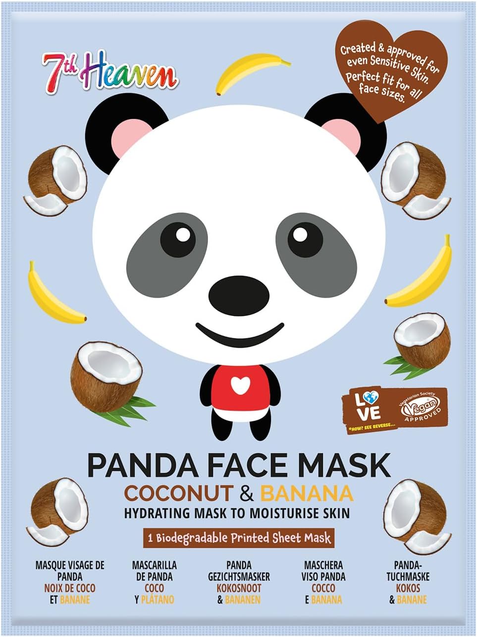 Montagne Jeunesse 7Th Heaven Coconut And Banana Panda Face Mask