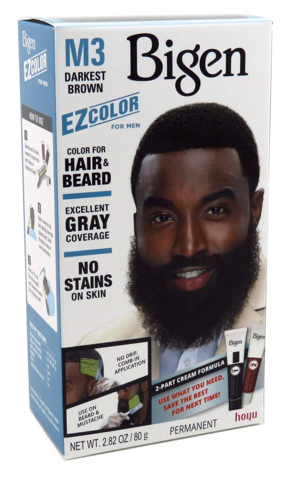 Bigen Men EZ Colour For Hair And Beard M3 Darkest Brown - Afro Hair Boutique