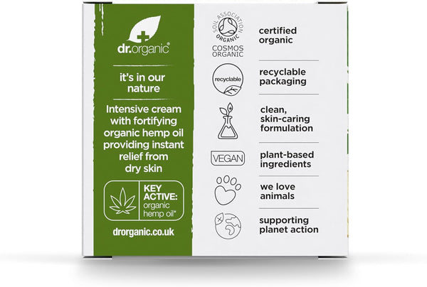 Dr Organic Bioactive Skincare Hemp Oil Rescue Cream 50ml - Afro Hair Boutique