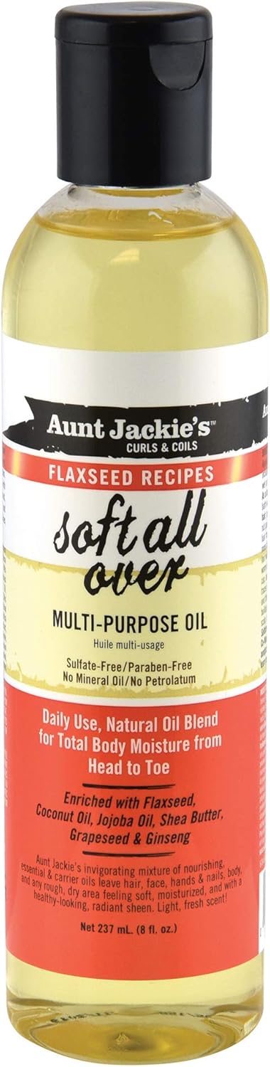 Aunt Jackie's Flaxseed Recipes Soft All Over Multi Purpose Oil Therapy 237ml - Afro Hair Boutique
