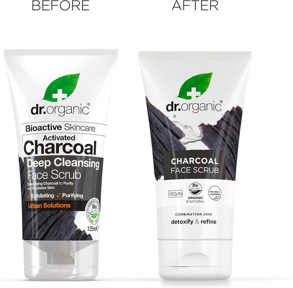 Dr Organic Bioactive Skincare Activated Charcoal Deep Cleansing Face Scrub - Afro Hair Boutique