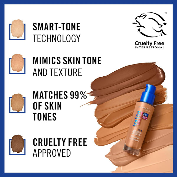 Rimmel Match Perfection SPF20 Foundation 200 Soft Beige 30ml