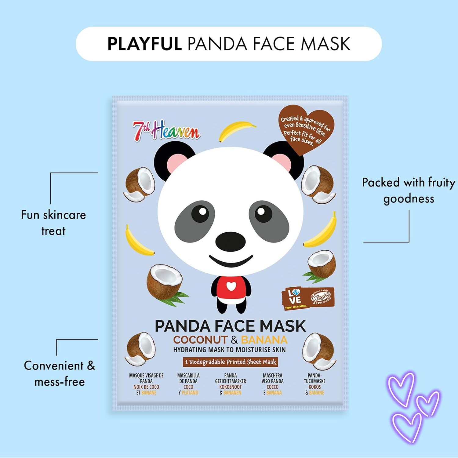Montagne Jeunesse 7Th Heaven Coconut And Banana Panda Face Mask