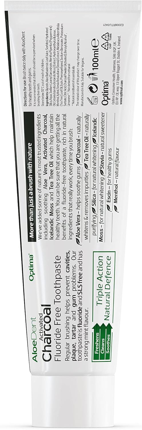 Aloe Dent Charcoal Toothpaste 100ml - Afro Hair Boutique