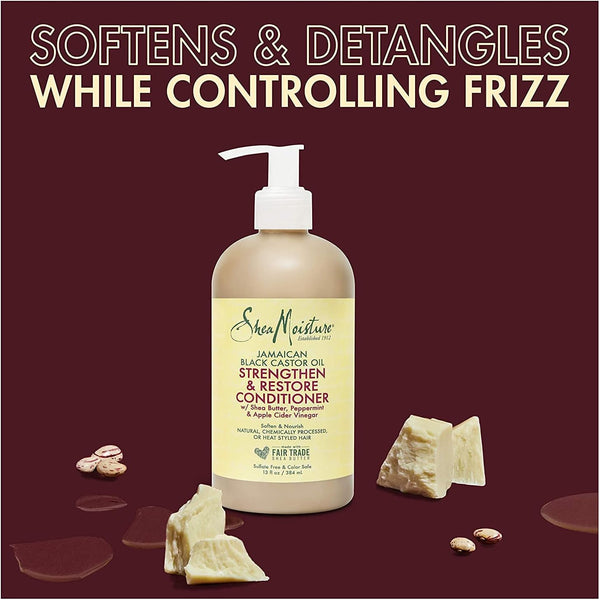 Shea Moisture Jamaican Black Castor Oil Strengthen And Restore Conditioner 384ml - Afro Hair Boutique