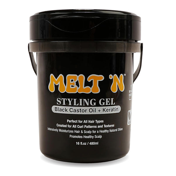 EBIN New York Melt N Black Castor Oil Keratin Styling Gel 480ml / 946ml / 2423ml - Afro Hair Boutique
