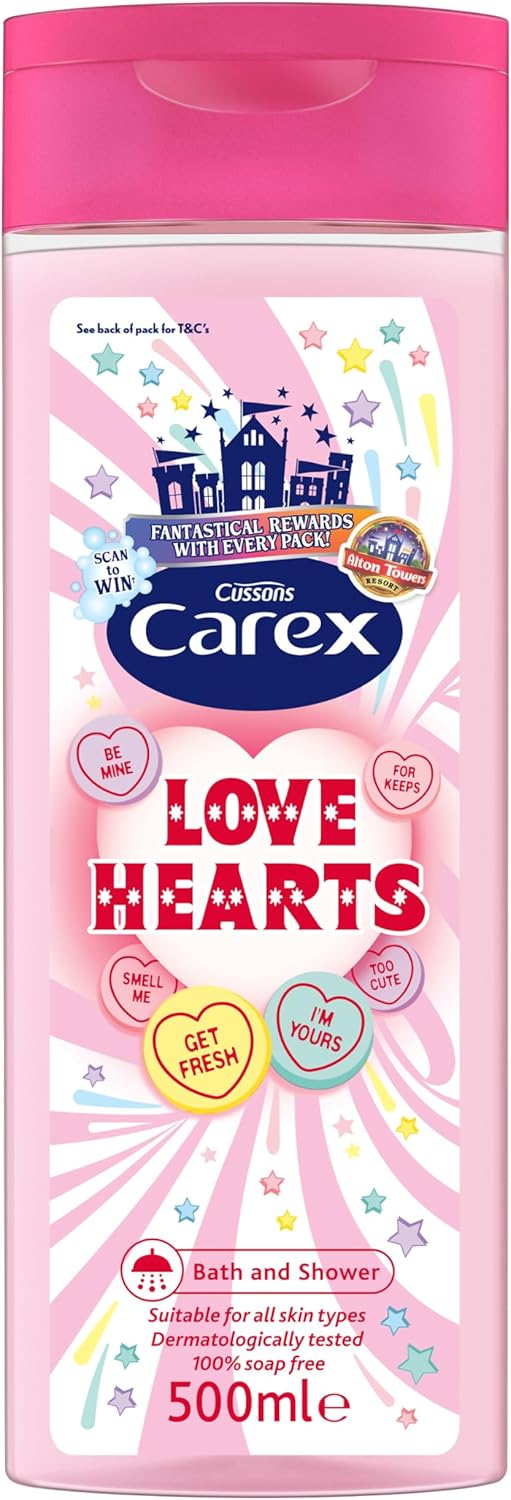 Carex Fun Edition Love Hearts Shower Gel 500ml - Afro Hair Boutique