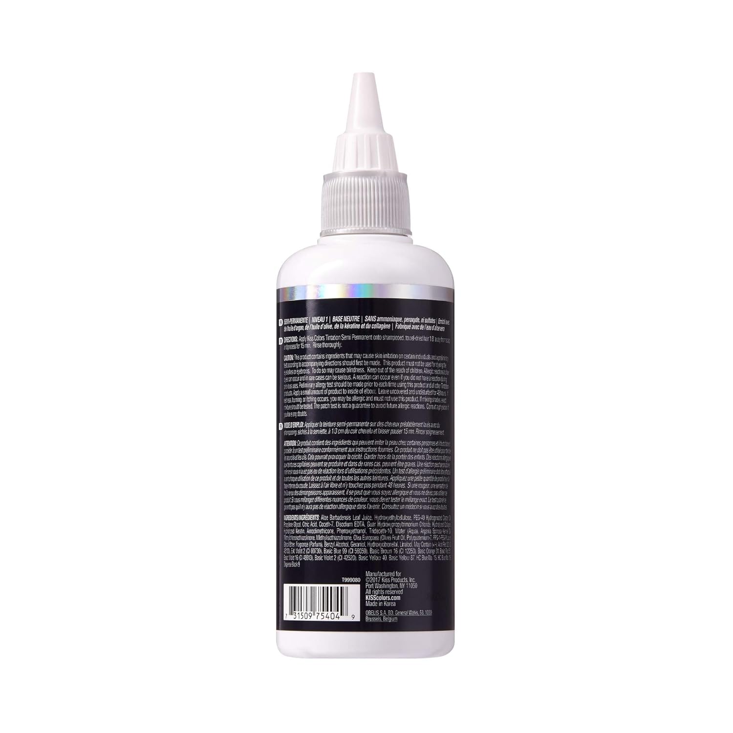 Kiss Products Kiss Colors Tintation Semi Permanent Jet Black T999 148ml