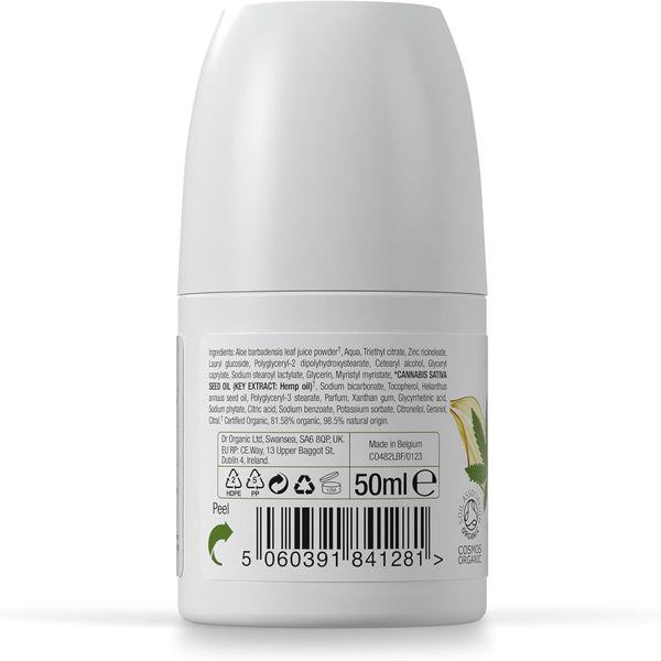 Dr Organic Bioactive Skincare Hemp Oil Deodorant Roll On 50ml