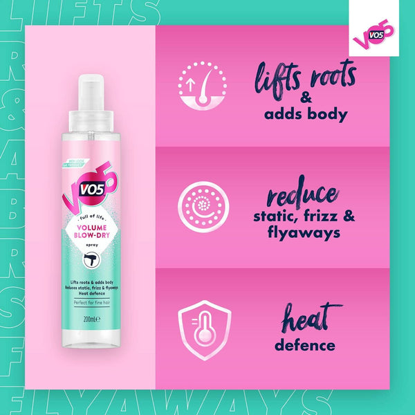 VO5 Volume Blow Dry Spray 200ml - Afro Hair Boutique