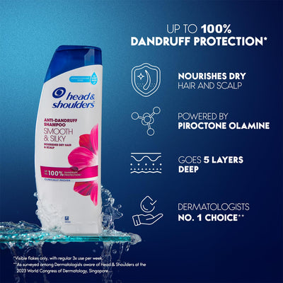 Head And Shoulders Smooth And Silky Anti Dandruff Shampoo 400ml / 500ml