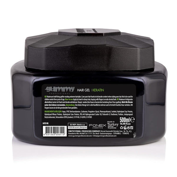Gummy Hair Gel Care Keratin Maximum Hold Extreme Look Styling wax 220ml / 500ml - Afro Hair Boutique
