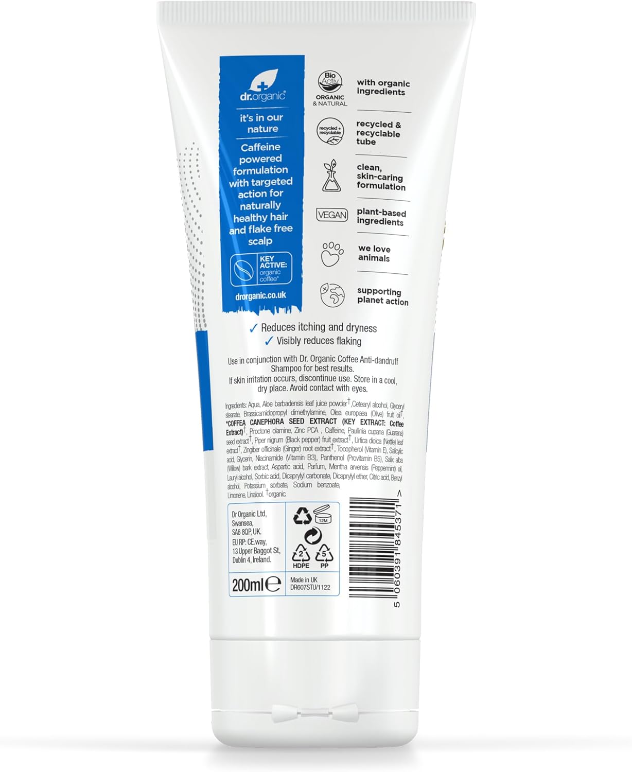 Dr Organic Plus Anti Dandruff Conditioner With Coffee 200ml