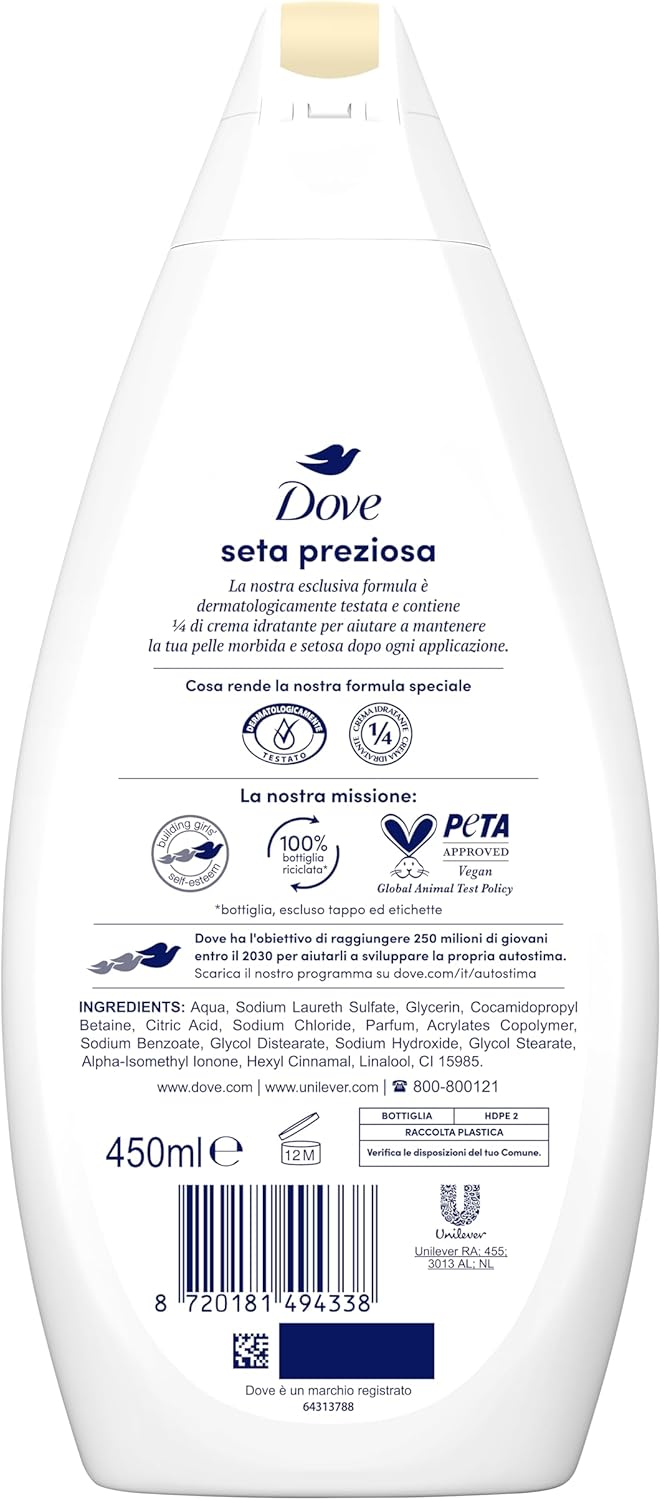 Dove Precious Silk Body Wash 450ml