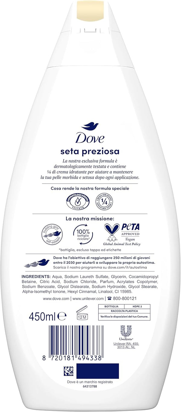 Dove Precious Silk Body Wash 450ml