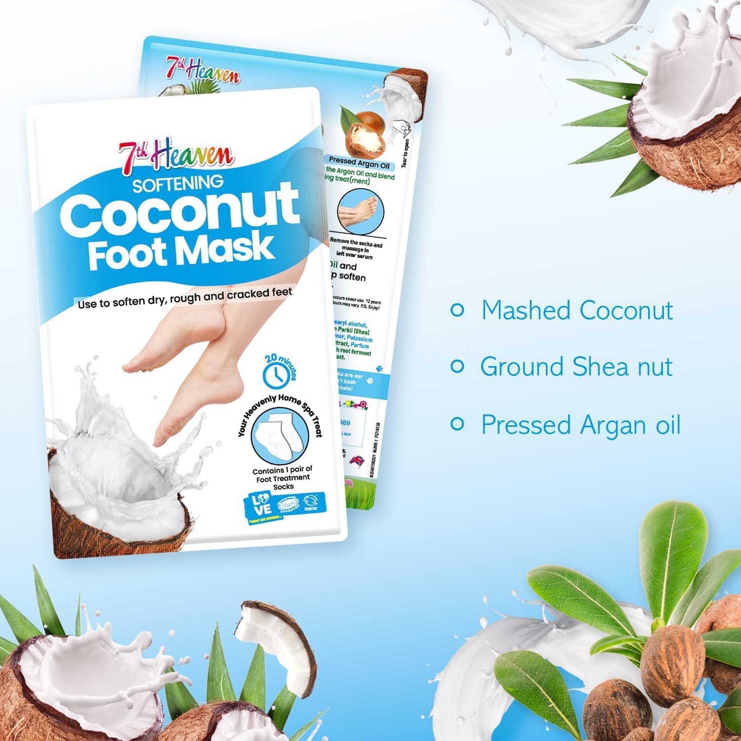 Montagne Jeunesse 7Th Heaven Softening Coconut Foot Mask