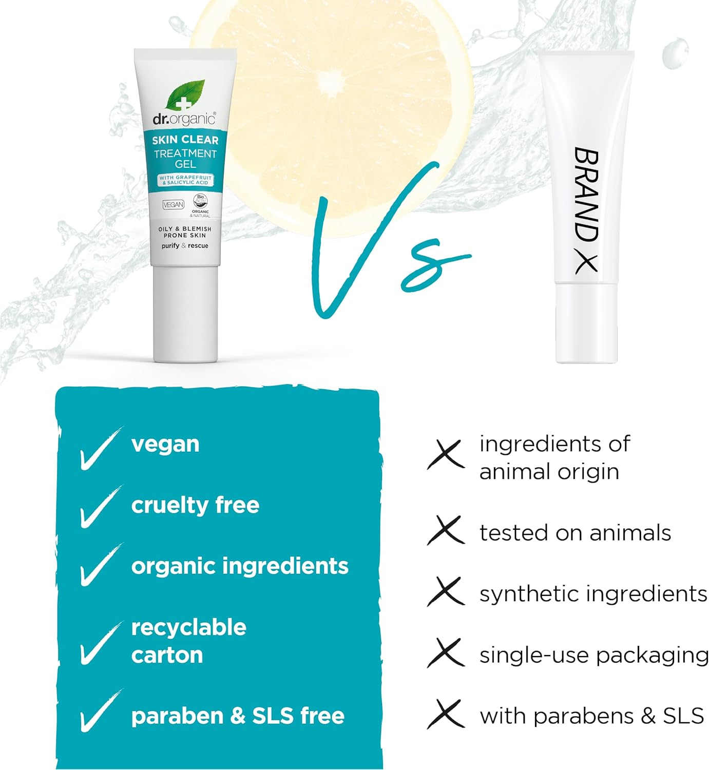 Dr Organic Skin Clear Purify And Rescue Treatment Gel 10ml