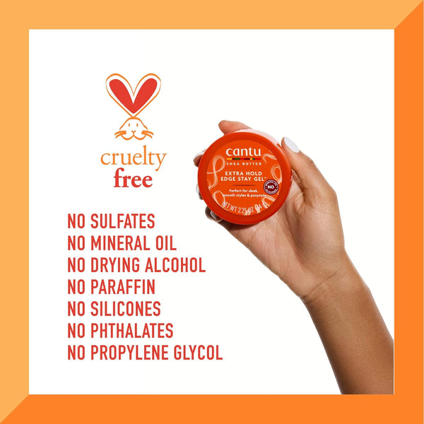 Cantu Shea Butter Extra Hold Edge Stay Gel 64g - Afro Hair Boutique