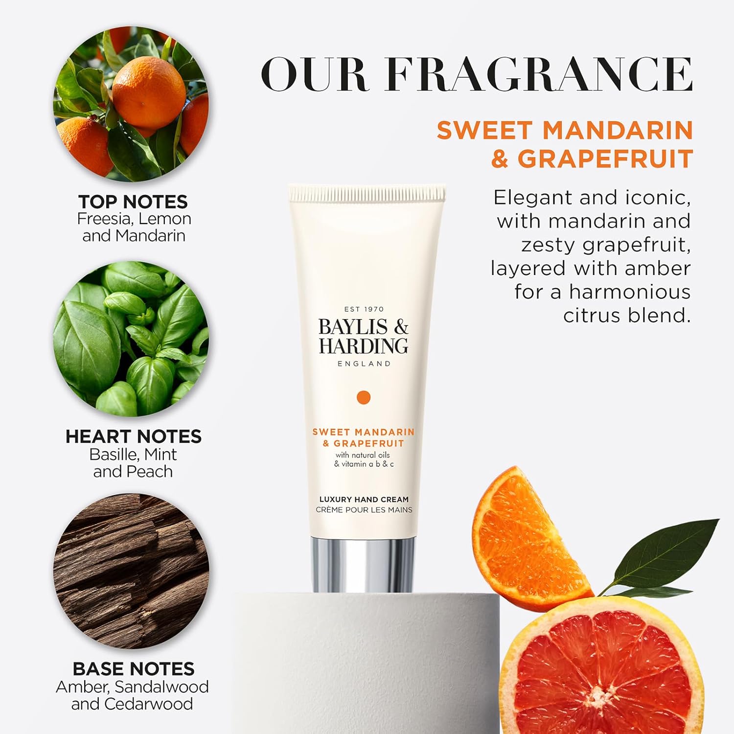 Baylis And Harding Sweet Mandarin And Grapefruit Luxury Hand Cream 50ml