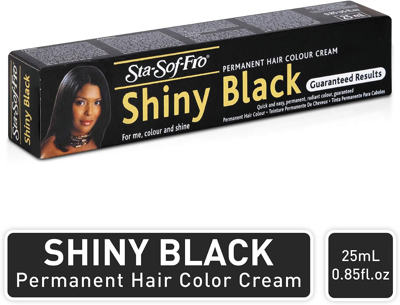 Sta Sof Fro Shiny Black Permanent Hair Cream Colour Black 25ml