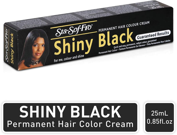 Sta Sof Fro Shiny Black Permanent Hair Cream Colour Black 25ml