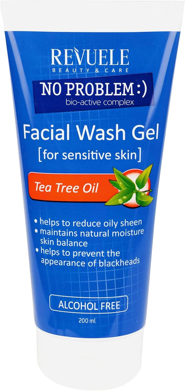 Revuele No Problem Tea Tree Oil Facial Wash Gel 200ml - Afro Hair Boutique