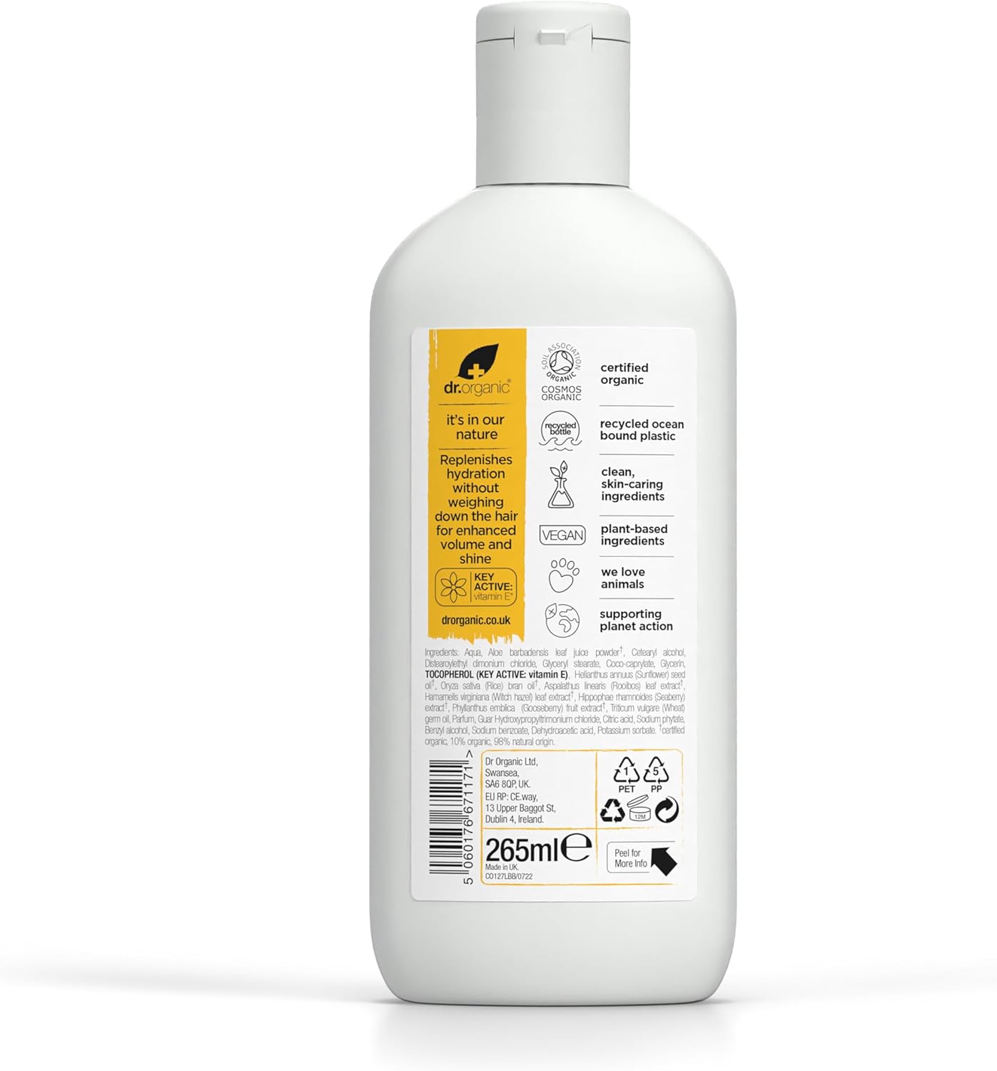 Dr Organic Hydrate And Replenish Vitamin E Conditioner 265ml