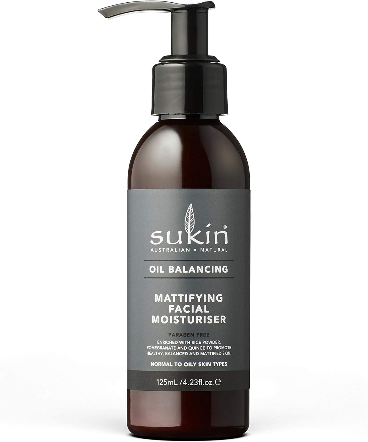 Sukin Australian Natural Skincare Oil Balancing Mattifying Facial Moisturiser 125ml