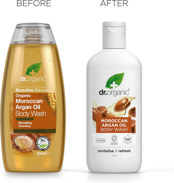 Dr Organic Bioactive Skincare Organic Moroccan Argan Oil Body Wash 250ml - Afro Hair Boutique