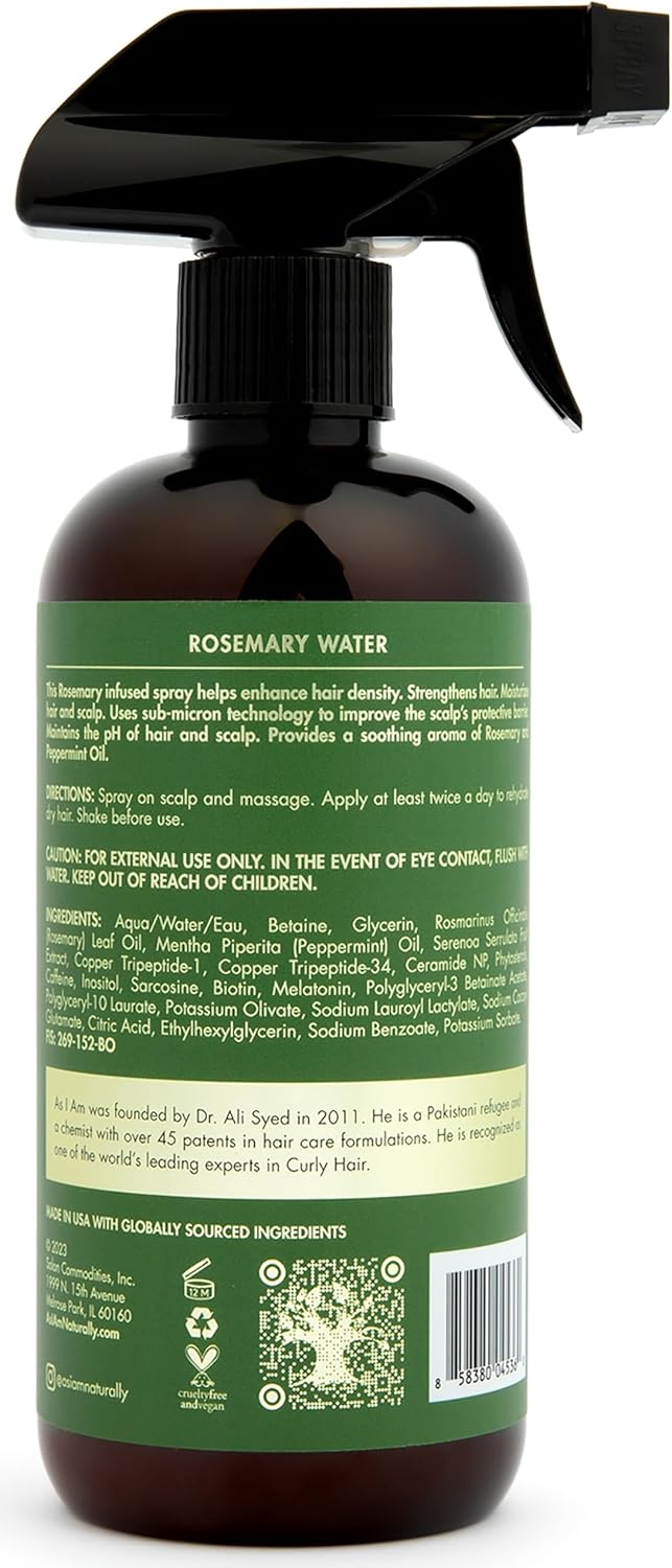 As I Am Rosemary Water Spray 475ml