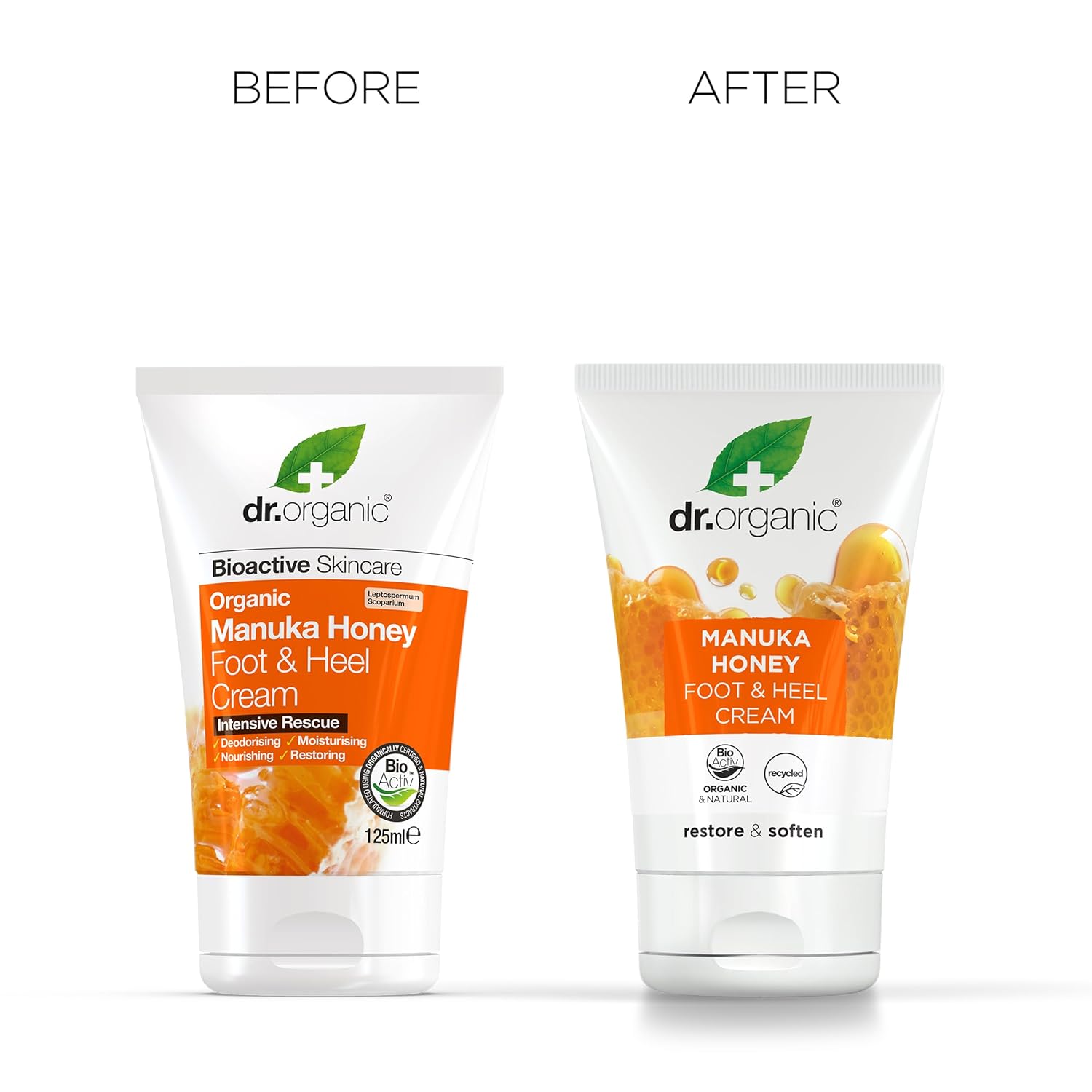 Dr Organic Manuka Honey Restore And Soften Foot And Heel Cream 125ml