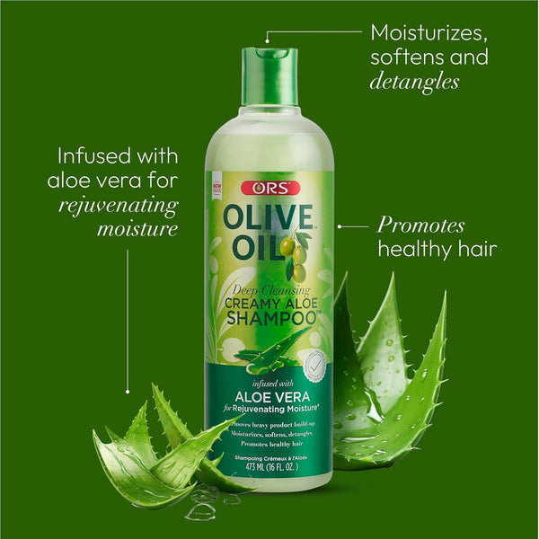 ORS Olive Oil Deep Cleansing Creamy Aloe Shampoo - 370ml / 51.7ml