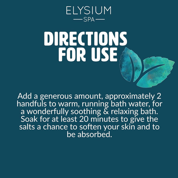 Elysee Brand Elysium Spa Muscle And Back Soak Bath Salts With Menthol 450g - Afro Hair Boutique