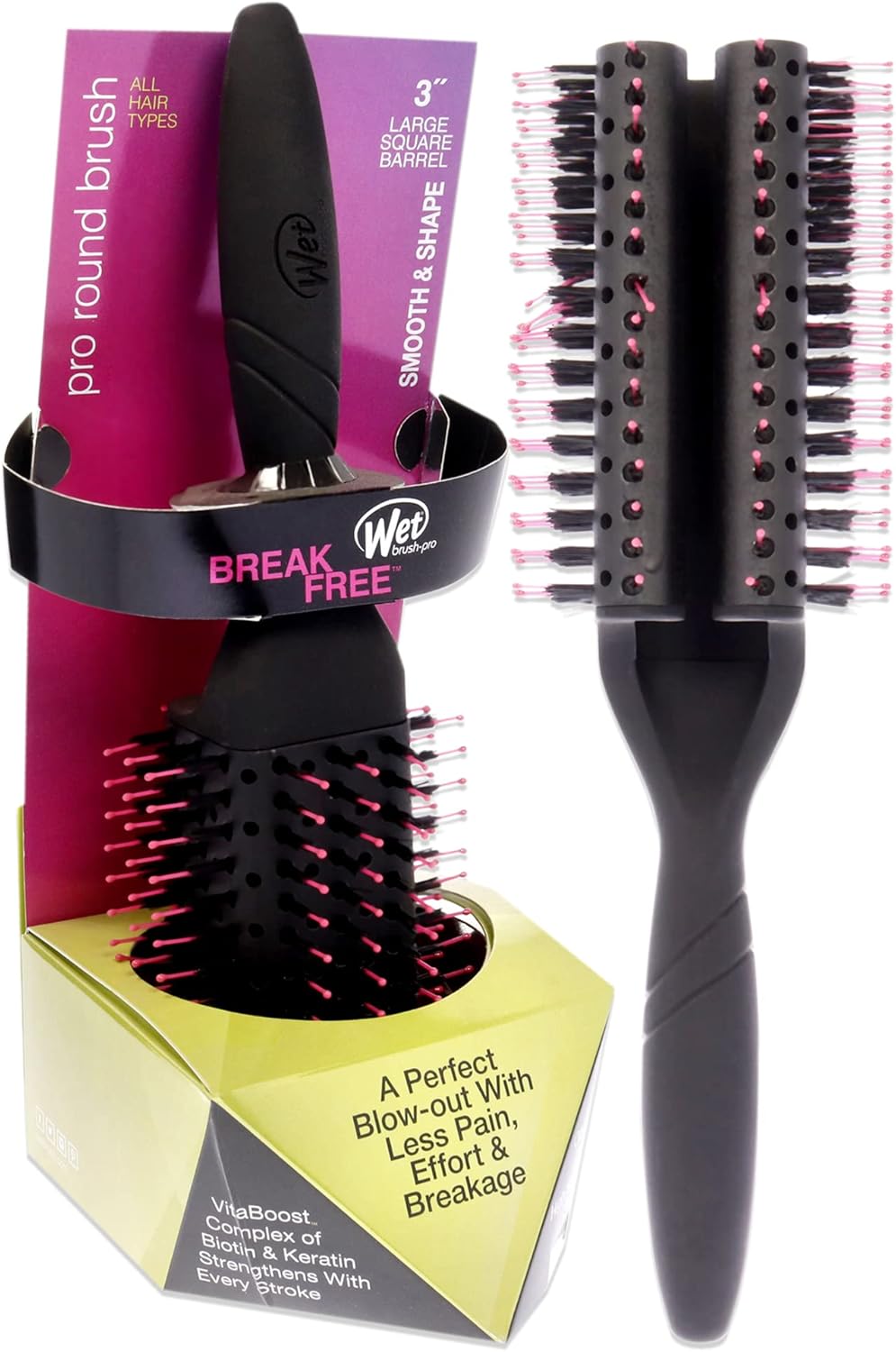 Wet Brush Pro Smooth And Shape Round Brush Large Square Barrel