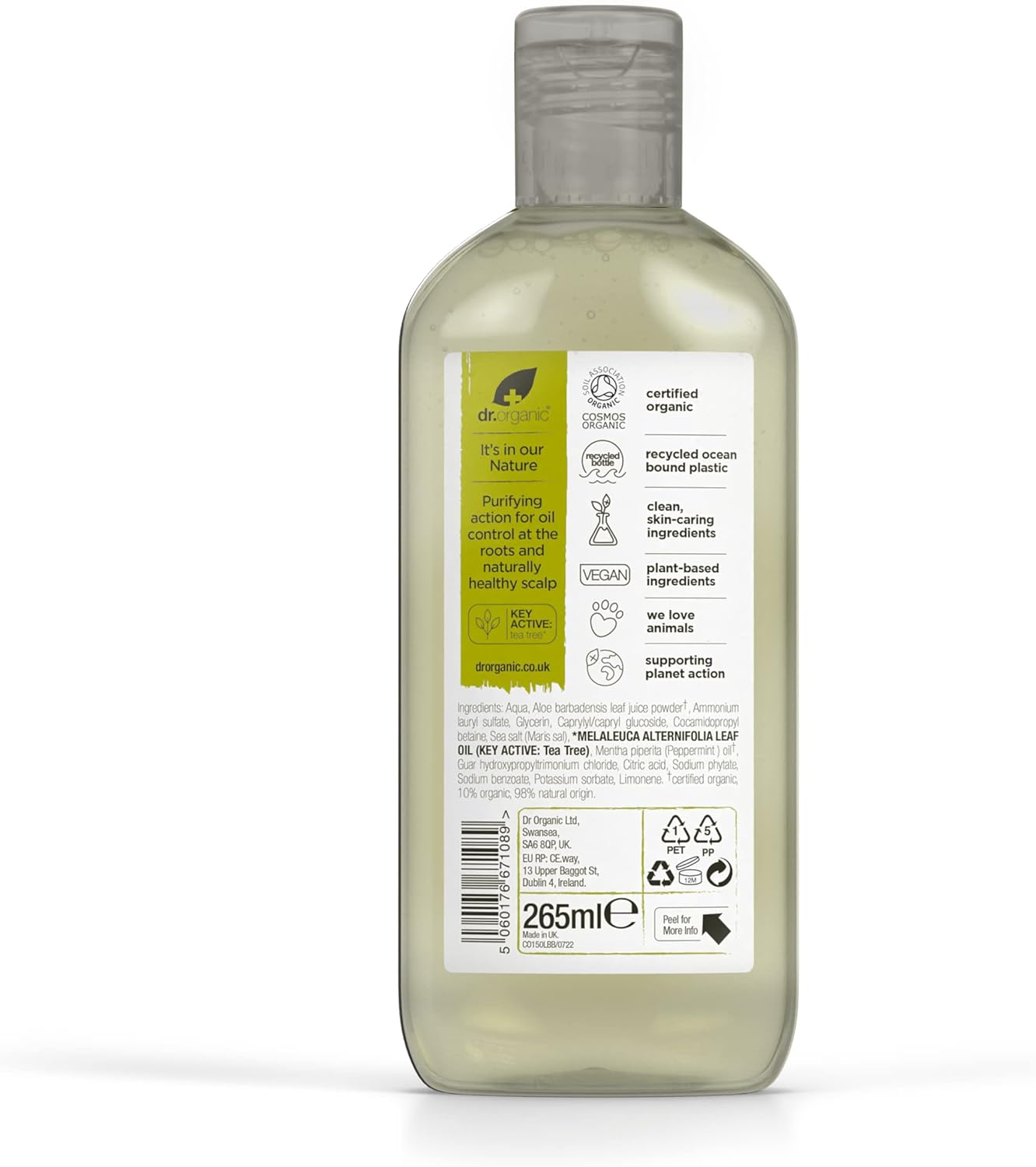 Dr Organic Bioactive Haircare Organic Tea Tree Shampoo 265ml
