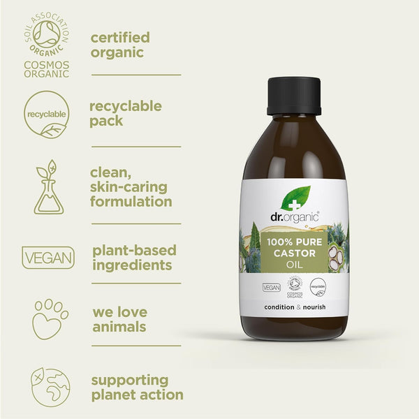 Dr Organic Condition And Nourish Pure Castor Oil 250ml