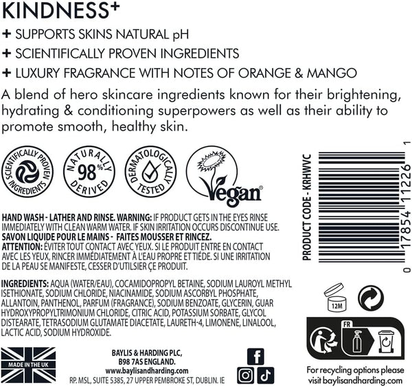 Baylis And Harding Kindness Vitamin C Niacinamide Hand Wash 500ml