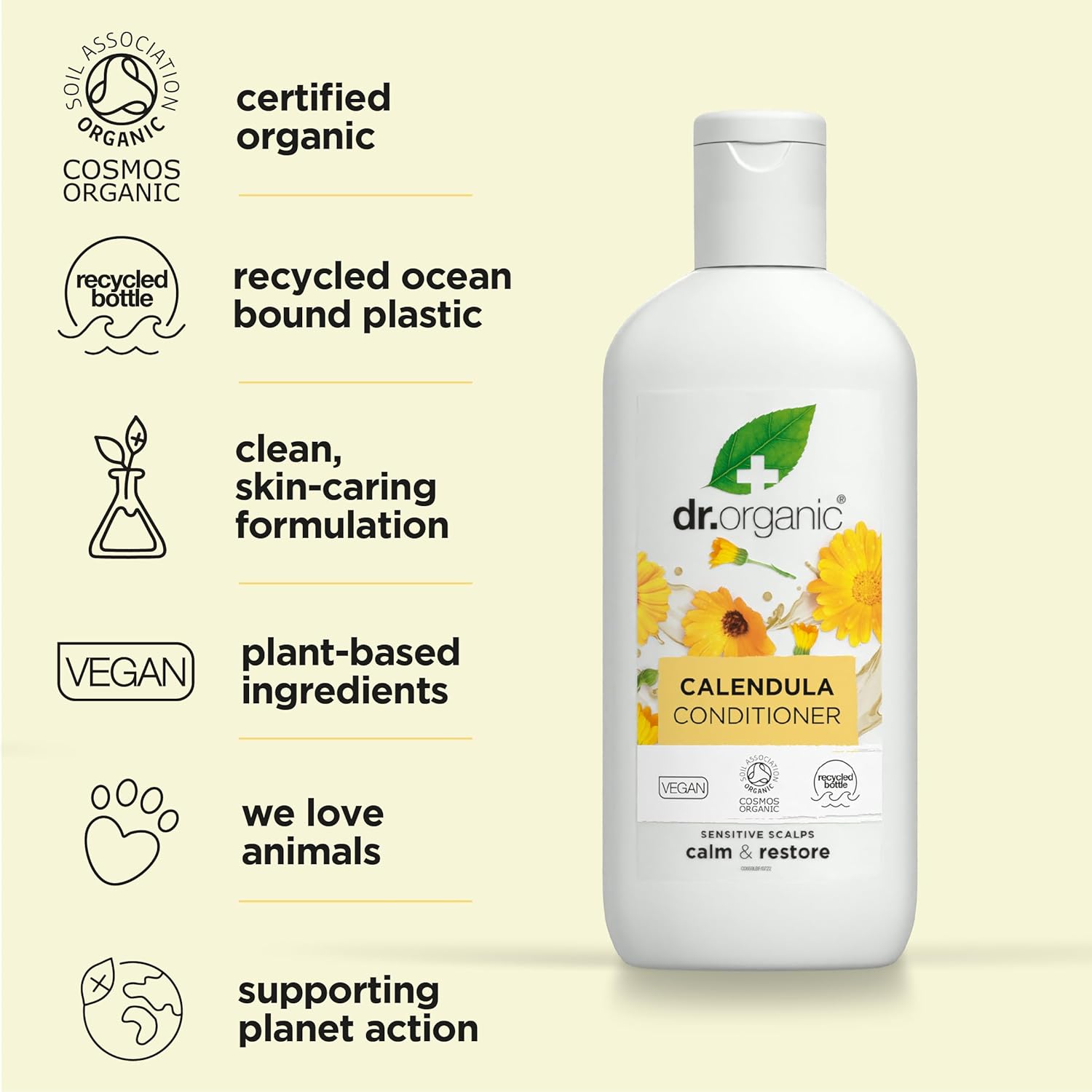 Dr Organic Organic Calendula Fragrance Free Conditioner 265ml