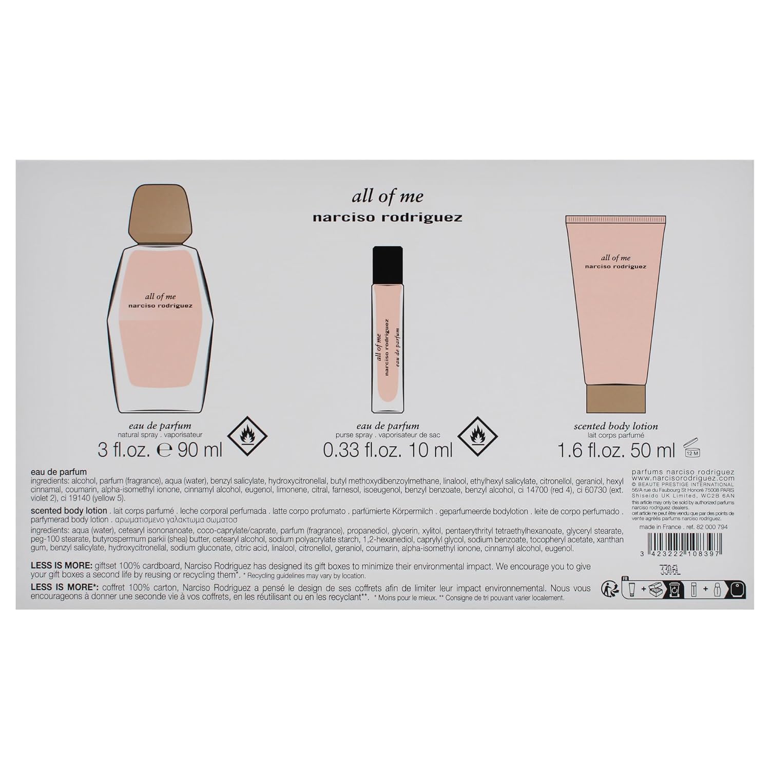 Narciso Rodriguez Ladies All Of Me Gift Set