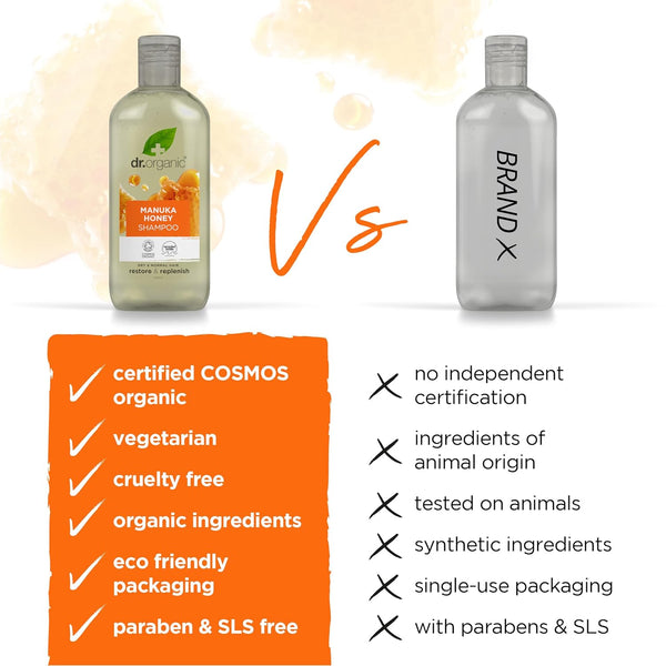 Dr Organic Restore And Replenish Manuka Honey Shampoo 265ml - Afro Hair Boutique
